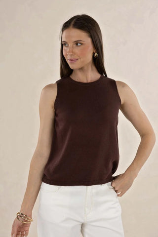 Humidity Collette Tank - Chocolate [sz:xs]