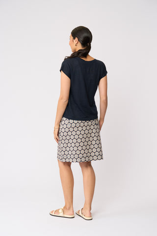 Foil Do The Twist Top - True Navy [sz:small]