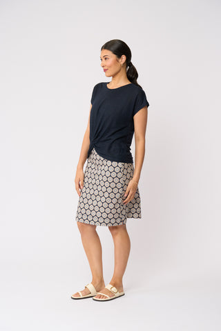 Foil Do The Twist Top - True Navy [sz:small]