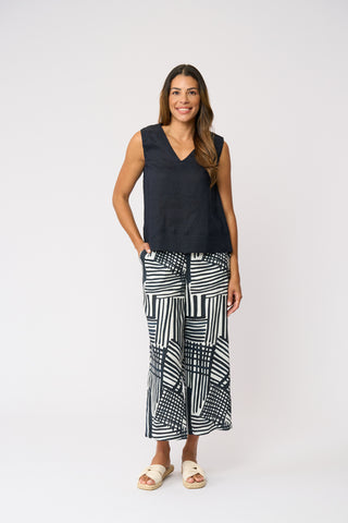 Foil Braidy Bunch Top - True Navy [sz:size 10]