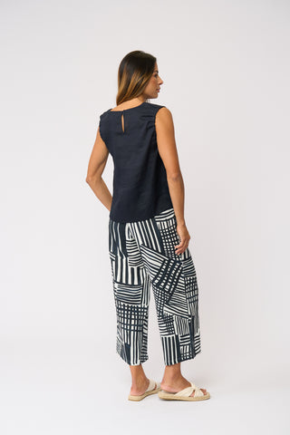 Foil Braidy Bunch Top - True Navy [sz:size 10]