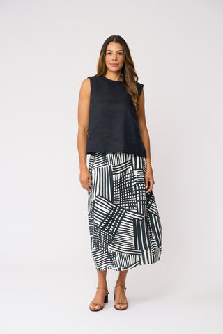 Foil Braidy Bunch Top - True Navy [sz:size 10]
