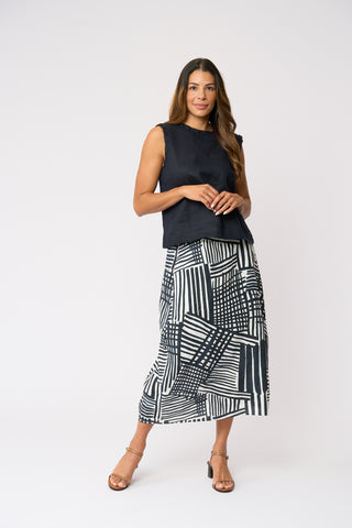 Foil Braidy Bunch Top - True Navy [sz:size 10]