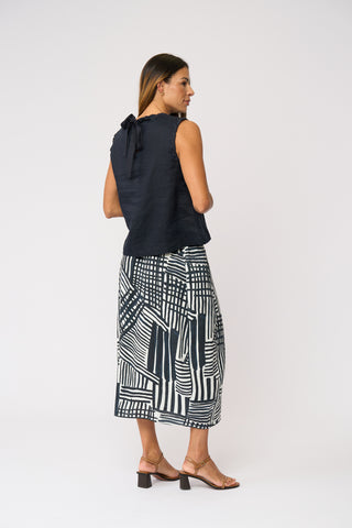 Foil Braidy Bunch Top - True Navy [sz:size 10]