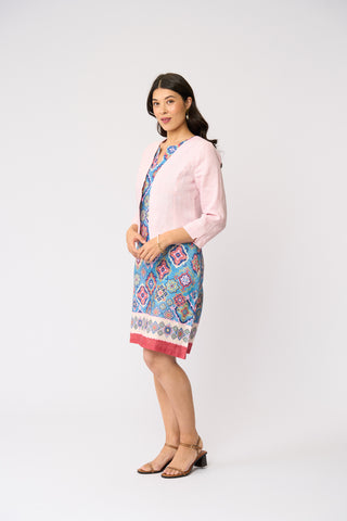 Foil Gather Again Jacket - Pale Pink [sz:size 10]