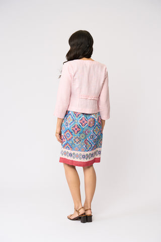 Foil Gather Again Jacket - Pale Pink [sz:size 10]