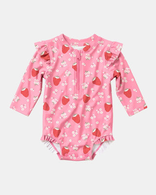 Toshi Swim Oniesie L/s - Twinkle Strawberry [sz:baby 1]