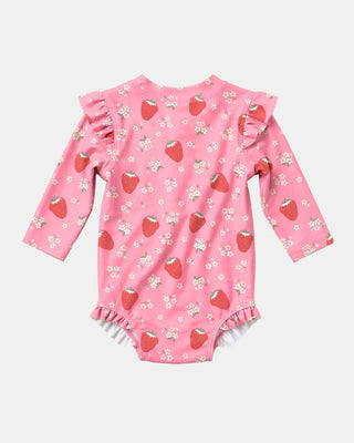Toshi Swim Oniesie L/s - Twinkle Strawberry [sz:baby 1]