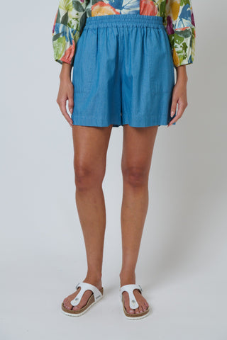 Namastai Relaxed Pull-on Shorts – Blue Rinse [sz:small / Medium]