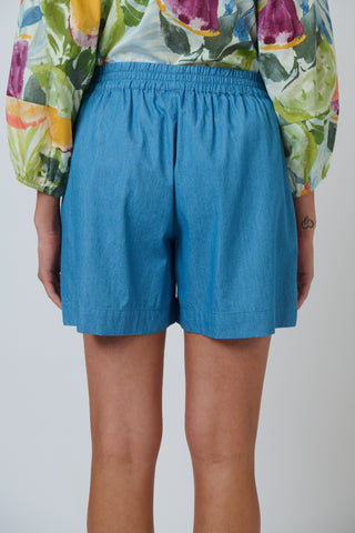 Namastai Relaxed Pull-on Shorts – Blue Rinse [sz:small / Medium]