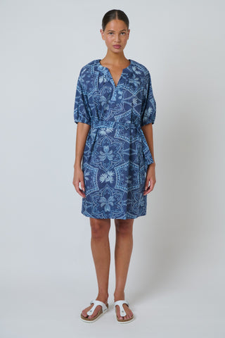 Namastai Belted Cotton Dress – Branching Out [sz:small / Medium]
