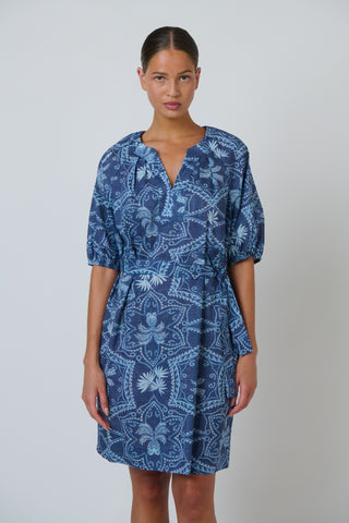 Namastai Belted Cotton Dress – Branching Out [sz:small / Medium]