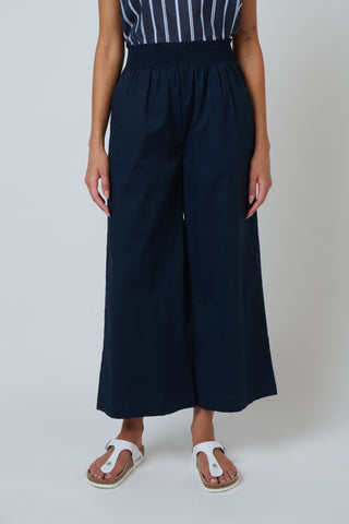 Namastai Cotton Wide Leg Pant – Navy [sz:small / Medium]