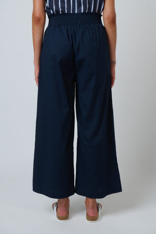 Namastai Cotton Wide Leg Pant – Navy [sz:small / Medium]