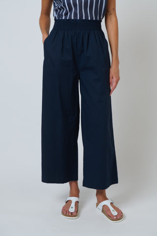 Namastai Cotton Wide Leg Pant – Navy [sz:small / Medium]