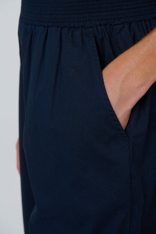 Namastai Cotton Wide Leg Pant – Navy [sz:small / Medium]