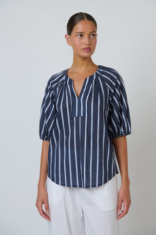 Namastai Gathered Cotton Top – Bar Belle [sz:small / Medium]