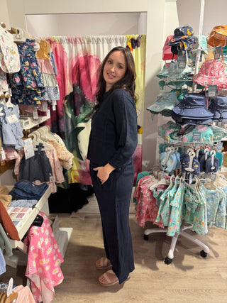 Naturals By O&j Trouser - Diplomat Wide Leg | Pink Poppies