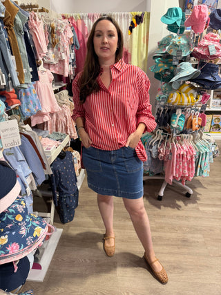 Elm Frankie Striped Shirt - Caynene Stripe - Shirt