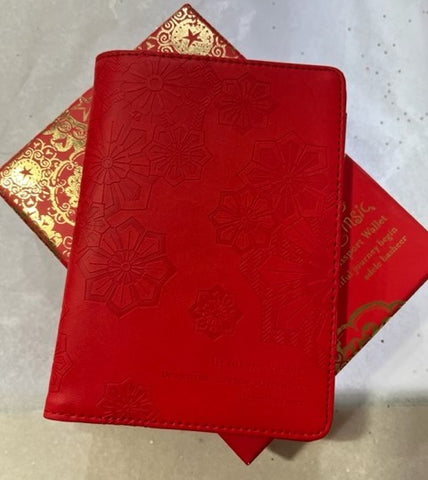 Intrinsic Passport Wallet Ruby Red - Pink Poppies 