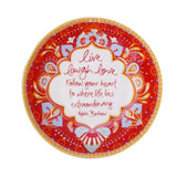 Intrinsic Trinket Dish Live Laugh Love - Pink Poppies 