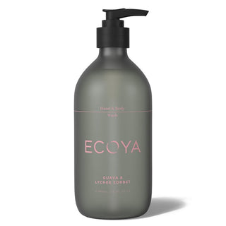 Ecoya Hand & Body Wash - Guava & Lychee - Pink Poppies 