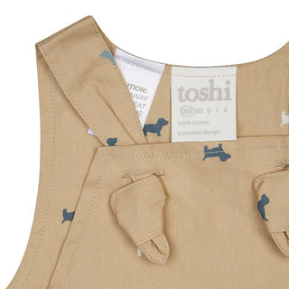 Toshi Baby Romper Nomad Puppy - Pink Poppies 