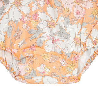 Toshi Baby Romper Yasmin Tamarind - Pink Poppies 