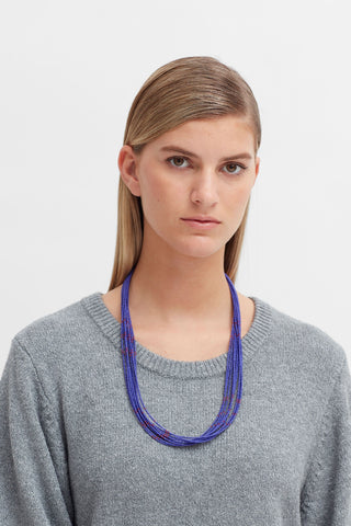 Elk Necklace Vavd Cobalt - Pink Poppies 