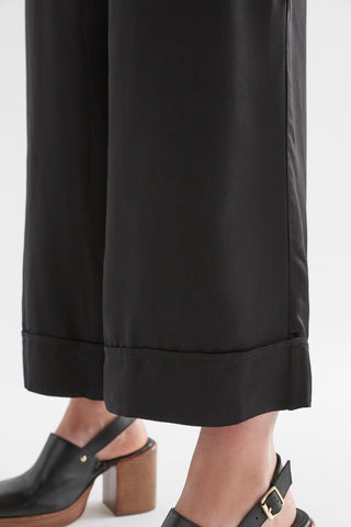 Elk Pant Wide Leg Culotte - Black [sz:size 12]