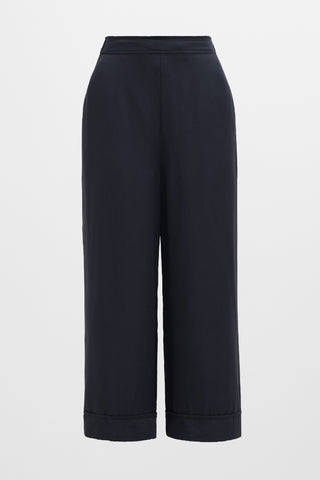 Elk Pant Wide Leg Culotte - Black [sz:size 12]