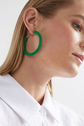 Elk Earrings Jato Hoop Green