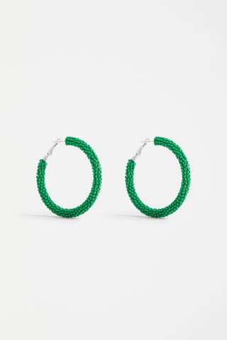 Elk Earrings Jato Hoop Green