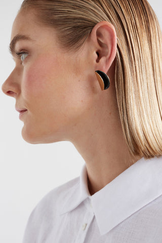 Elk Earrings Vikta Hoop - Black