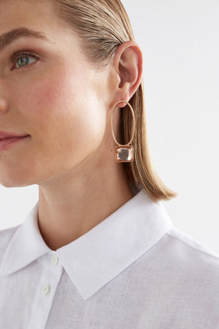 Elk Earrings Stal Drop Champagne