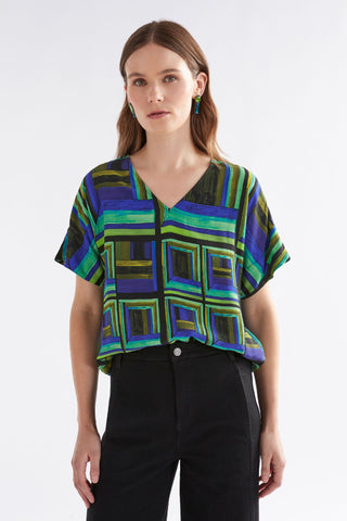 Elk Top Ideel V-neck Salone Print [sz:size 10]