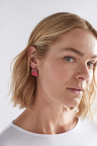 Elk Earrings Oren Wild Berry - Pink Poppies 