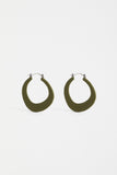 Elk Earrings Perda Hoop Dark Olive [cl:dark Olive]