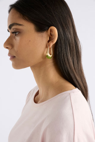 Elk Earrings Celery Korvvo Long Hoop 
