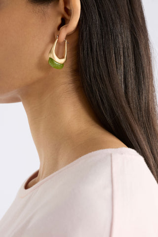 Elk Earrings Celery Korvvo Long Hoop 