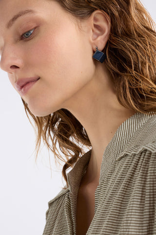 Elk Earrings Elta Mini Hoop - Steel Blue - Earrings