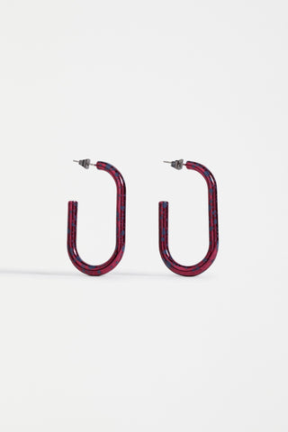 Elk Earrings Alsmen Hoop - Merlot | Pink Poppies