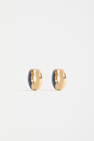 Elk Earrings Itva Hoop - Bright Navy - Earrings