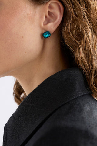 Elk Earrings Jule Mini Stud - Peacock - Earrings