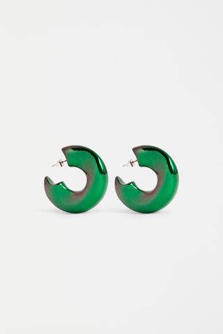 Elk Earrings Askla Ombre Hoop  - Green Black