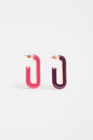 Elk Earrings Gresen Hoop - Geranium