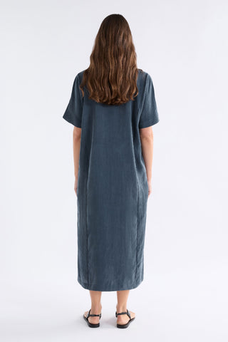 Elk Delme Shirt Dress - Blue Steel [sz:size 14]