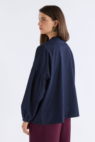 Elk Albez Shirt - Blue Denim [sz:size 12]
