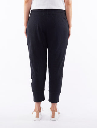 Elm Pant Brunch Black - Pink Poppies 