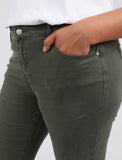 Foxwood Jean City Khaki - Pink Poppies 